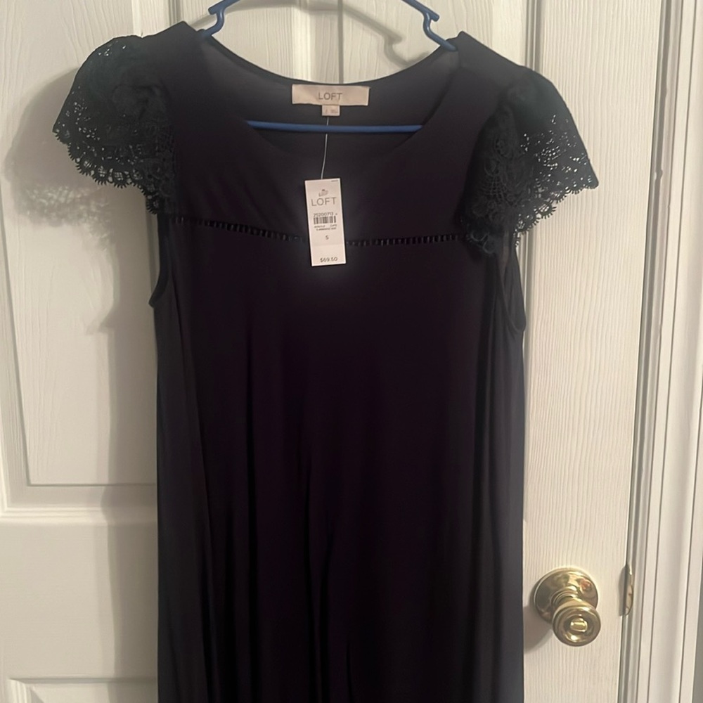 Size S Loft navy blue dress